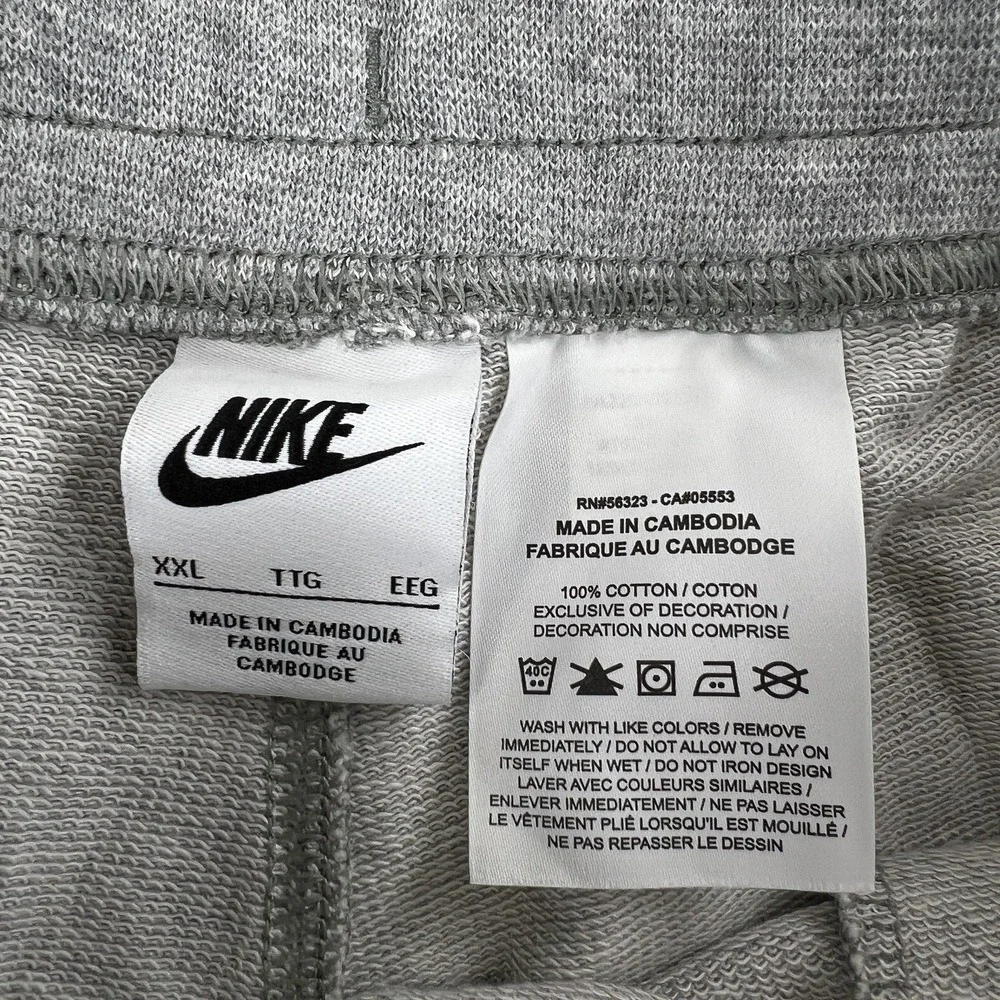 Nike Sportswear Alumni Shorts 2XL Grey French Terry Mens Fleece Athletic Sweat